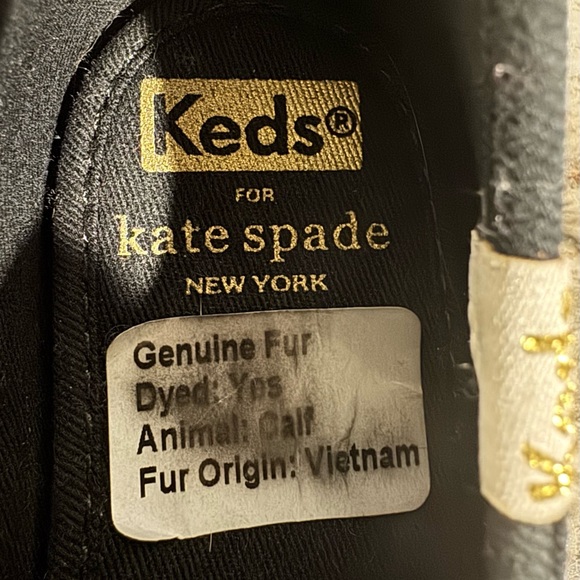 Keds for Kate Spade kickstart genuine calf hair sneaker Tan Leopard Size 7 - Picture 7 of 11
